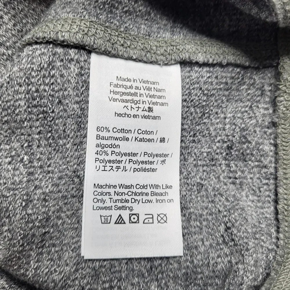 J Crew Mens Long Sleeve Textured Sweater Crewneck Gray Heather Nebula Soft Large